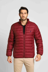 Jaqueta RL Puffer Vinho C/ Poney Preto