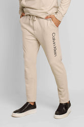 Calça Moletom Calvin Klein Logo Lateral Cáqui