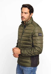Jaqueta Calvin Klein Matelasse Logo Lateral Verde Oliva