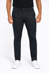 Calça Kanzo Slim Preto Bolso Faca