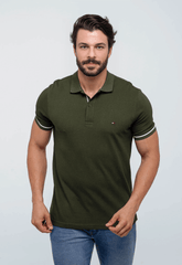 Polo Masculina Tommy Hilfiger Básica Logo Interno