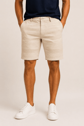 Bermuda Calvin Klein Listrada Bege - Henri Store