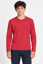 Blusa Infantil Manga Longa Calvin Klein Jeans Reissue Vermelha - Henri Store