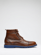 Bota Dom Henrico em Couro Marrom e Solado em Eva Azul - Henri Store