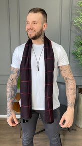 Cachecol Dom Henrico Vermelho Carmim - Henri Store