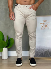 Calça Ellus Vintage Denim Color Skinny Bege - Henri Store