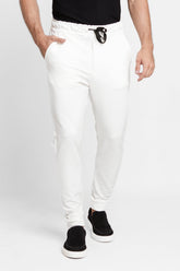 Calça Masculina Jogger Slim Fit Dom Henrico Texturizada Branca - Henri Store