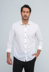 Camisa Dom Henrico Ml Slim Fit Branco - Henri Store