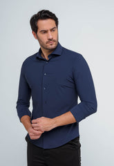 Camisa Dom Henrico Slim Fit Poliamida - Henri Store