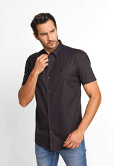 Camisa Eleven Mc Ponto Correntinha Preta - Henri Store