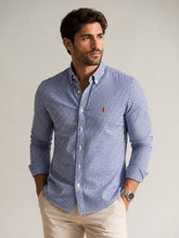 Camisa RL Manga Longa Custom Fit Xadrez Marinho Ponei Vermelho - Henri Store