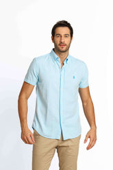 Camisa RL Mc Custom Fit Azul Claro Ponei Azul - Live - Henri Store