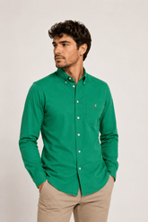 Camisa RL Oxford ML Verde Bandeira Poney Colorido - Henri Store