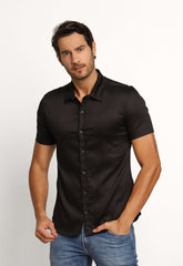 Camisa Zip Off Mc Preto 80055 - Henri Store