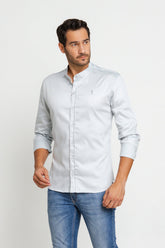 Camisa Zip Off Ml Gola Padre Cinza 008 - Henri Store