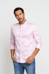 Camisa Zip Off Ml Gola Padre Rosa Claro - Henri Store