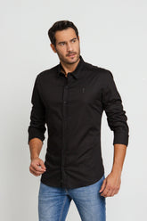 Camisa Zip Off Ml Preta Cor 002 Ref: 00058 - Henri Store