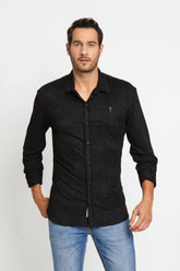 Camisa Zip Off Ml Suede Preto 35522 - Henri Store