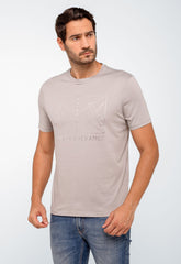 Camiseta Armani Exchange Logo Central Prateado - Henri Store