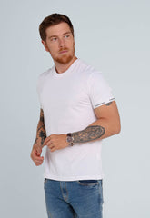 Camiseta Calvin Klein Detalhe Manga Branca - Henri Store