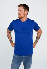 Camiseta Diesel Slim Logo Peito Azul - Sale - Henri Store