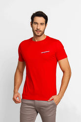 Camiseta Diesel Slim Logo Peito Vermelha - Sale - Henri Store