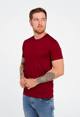 Camiseta Diesel Slim Logo Peito Vinho - Sale - Henri Store