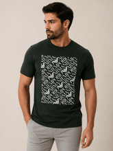 Camiseta Emporio Armani Logo Central Verde - Henri Store