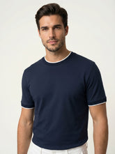 Camiseta Calvin Klein com Elastano e Friso na Gola