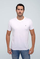 Camiseta Calvin Klein Logo Peito Ck Bordado