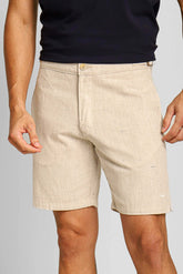 Bermuda Dom Henrico Milano Areia Mescla com Ajuste