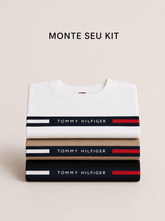 Kit 3 Camisetas Tommy Hilfiger Faixa Colorida - Henri Store