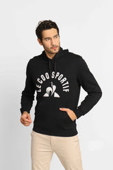 Moletom Le Coq Ess Hoody Arche Preta Com Estampa Central - Henri Store