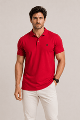 Polo Masculina Izod Slim Fit Vermelha - LIVE - Henri Store