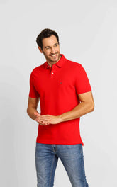 Polo Masculina Tommy Hilfiger Regular Fit Vermelho - Henri Store