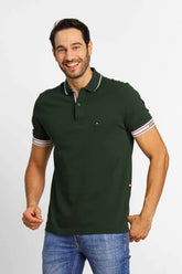 Polo Tommy Hilfiger Logo Punho Verde - Henri Store