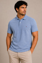 Polo Tommy Hilfiger Regular Fit Azul - Henri Store