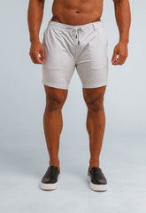 Short Dom Henrico Estampado Cinza Claro - Henri Store