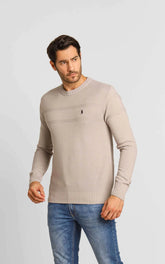 Suéter RL Detalhado Cinza C/ Poney Preto - LIVE - Henri Store