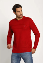 Suéter RL Detalhado Vermelho C/ Poney Branco - Henri Store