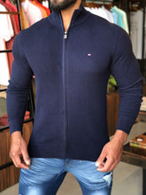 Sueter Tommy Hilfiger Masculino Azul Marinho C/ Ziper - Henri Store