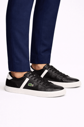 Tênis Lacoste Couro Sideline Preto - Henri Store