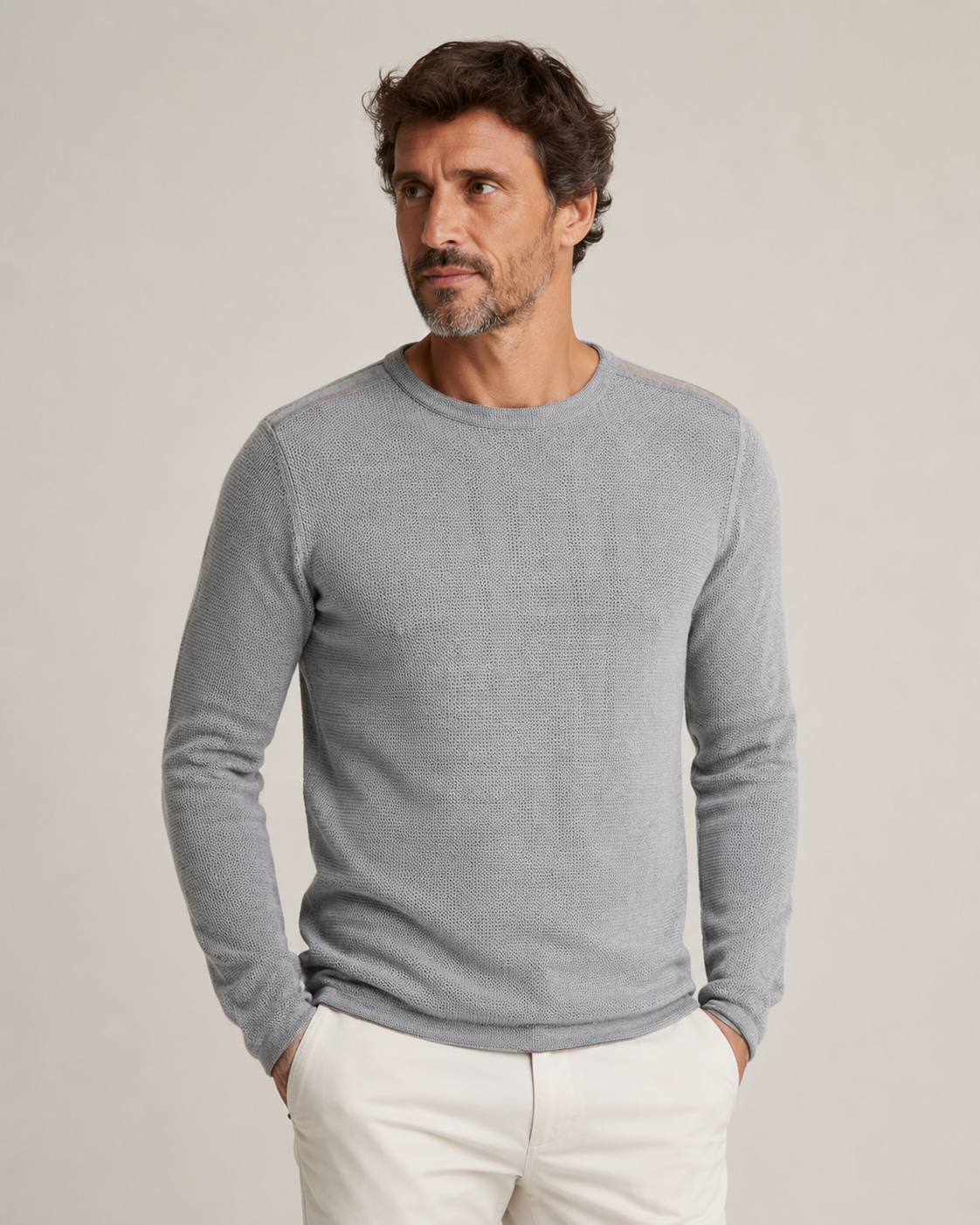 Suéter Sergio K Tricot Detalhe Camurça