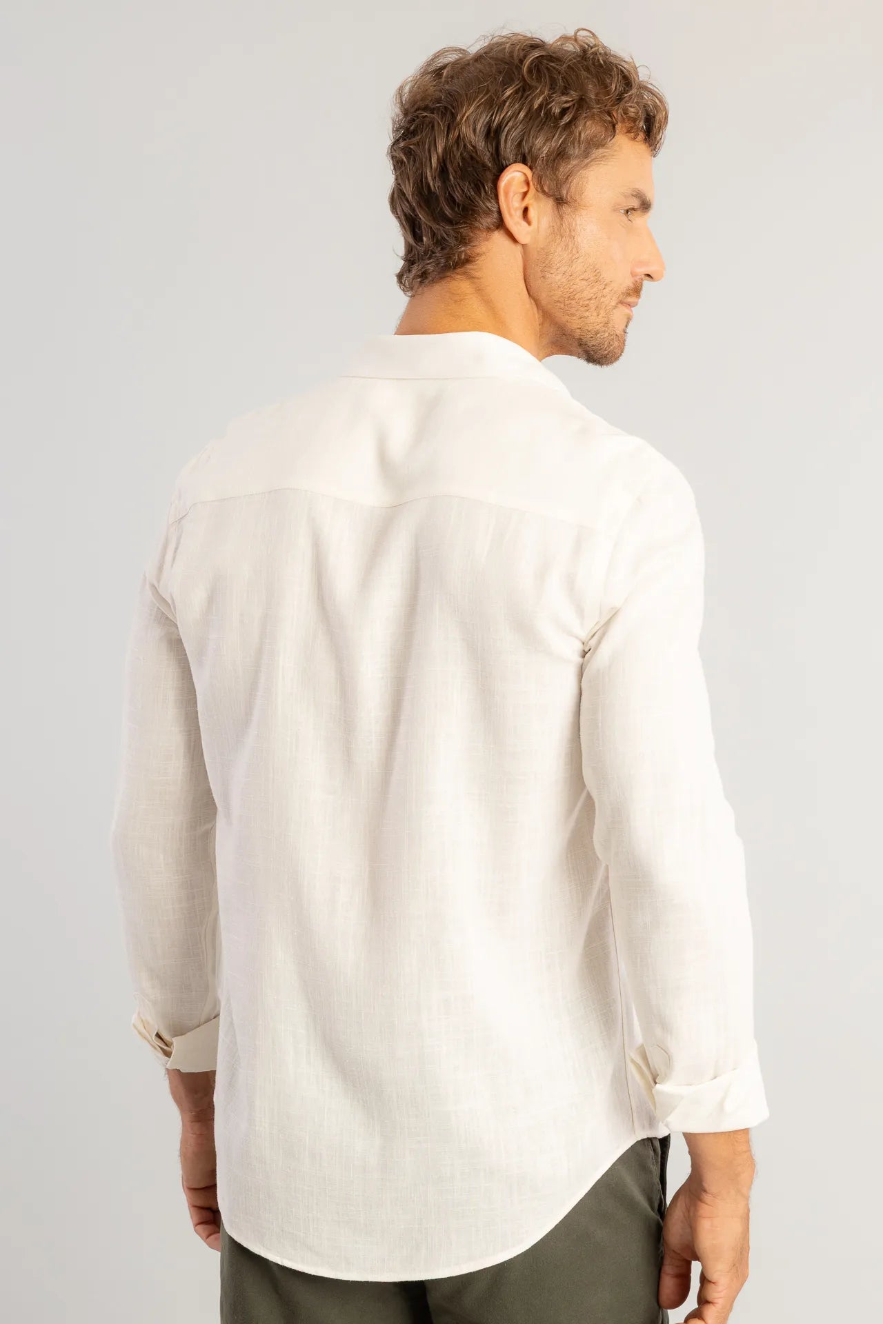 Camisa Sergio K em Linho Manga Longa