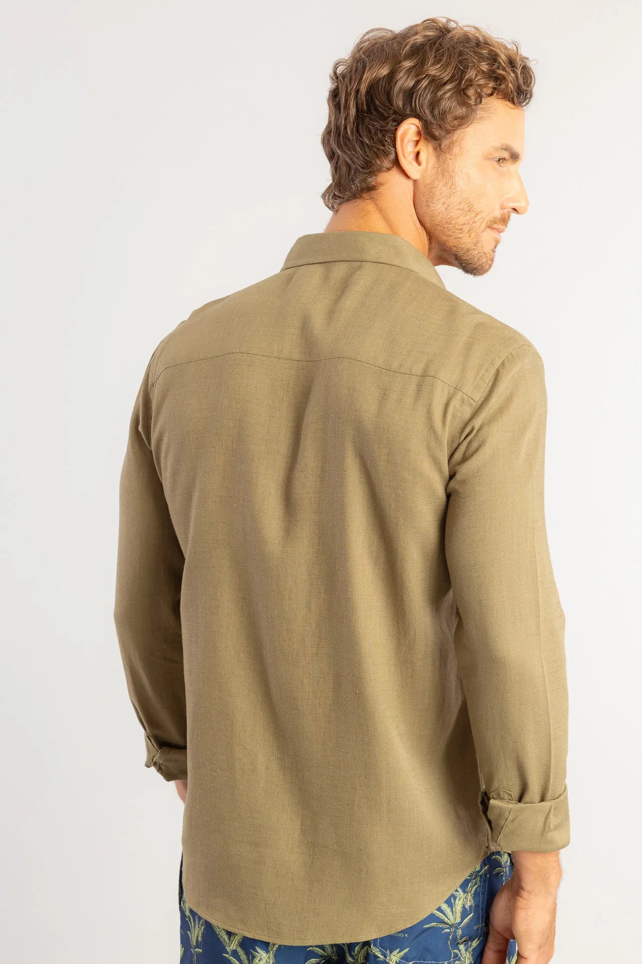 Camisa Sergio K em Linho Manga Longa