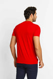 Camiseta Armani Exchange Regular Fit Logo Circular Vermelho
