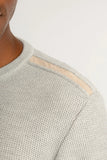 Suéter Sergio K Tricot Detalhe Camurça