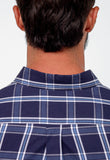 Camisa RL  Manga Longa Custom Fit Xadrez Azul