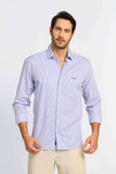 Camisa John John Kell ml Listrada Azul