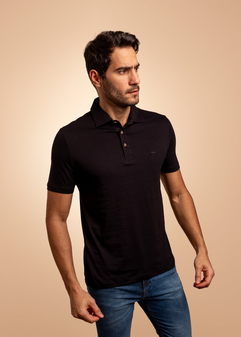 Polo Masculina Slim em Malha Dom Henrico